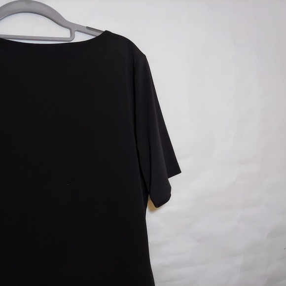 Carmen Marc Valvo Blouse Xl Liquid Jersey Stretchy‎ Casual Preppy Minimalist - Picture 9 of 9